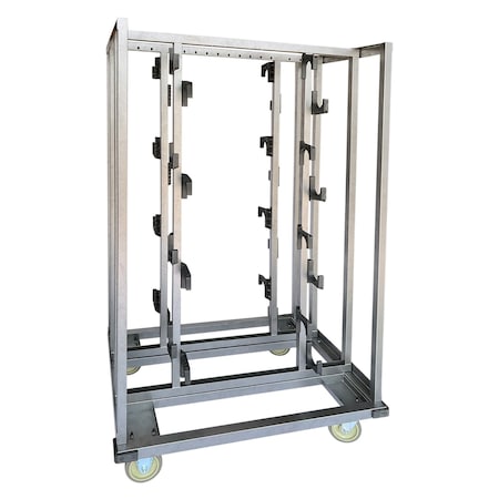Us Weight Industrial Stanchion Cart, Holds 16 Stanchions U2521